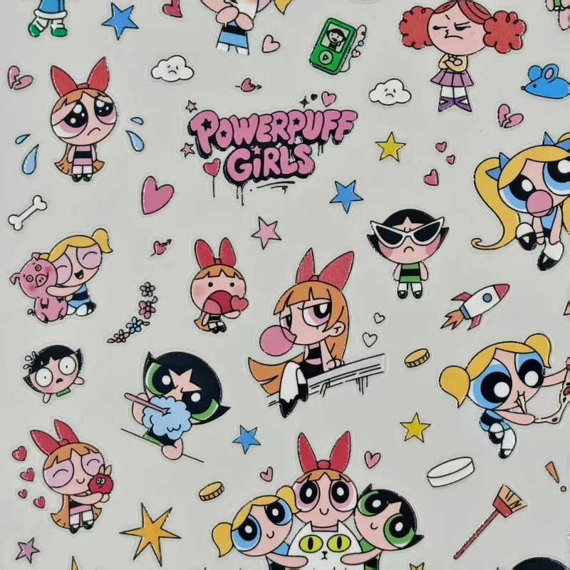 Powerpuff Girls Stickers Water - Model Kit Anime Girl ulasan dan harga