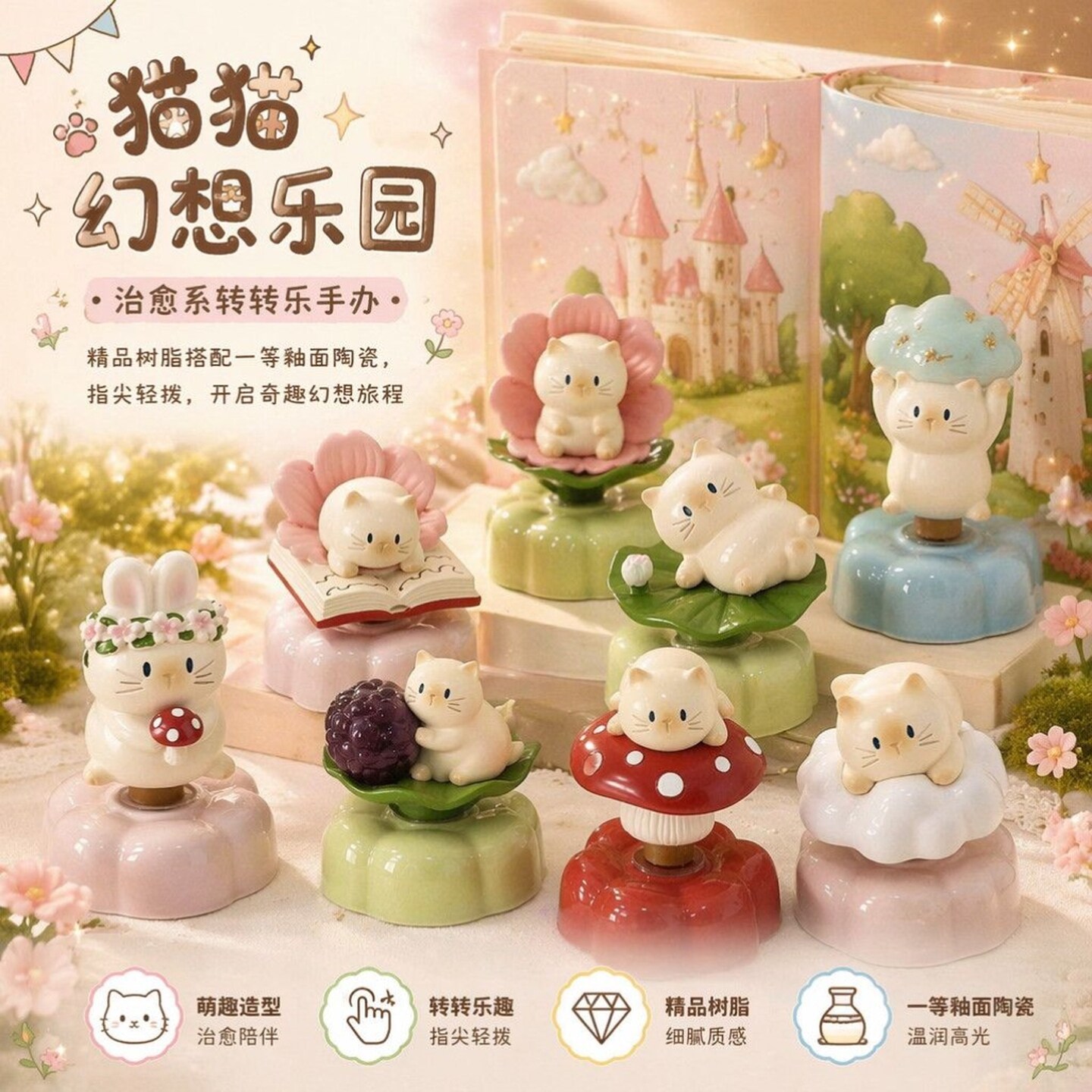 9pcs/Set New Cat PAI Fantasy P - Model Kit Fantasy ulasan dan harga