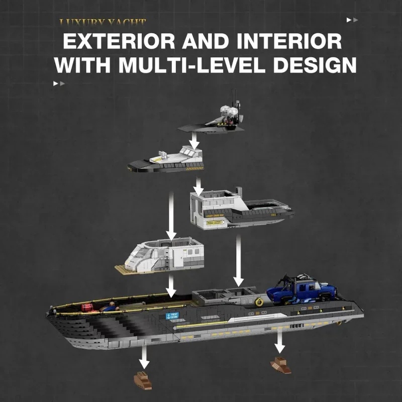Reobrix 66103 Giant Luxury Yac - Model Kit Yacht ulasan dan harga